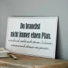 Deko-Schild Plan