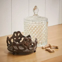 Glasdose mit Halterung Kerynna