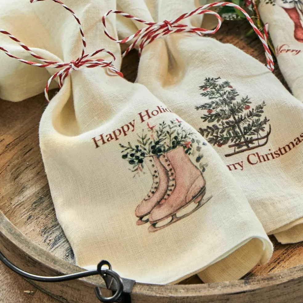 Serviette 4er Set Merry & Bright