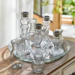 Tablett mit Kerzenständer und Vase Hilevor