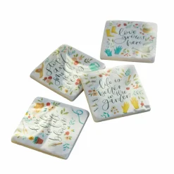 Untersetzer 4er Set Happy